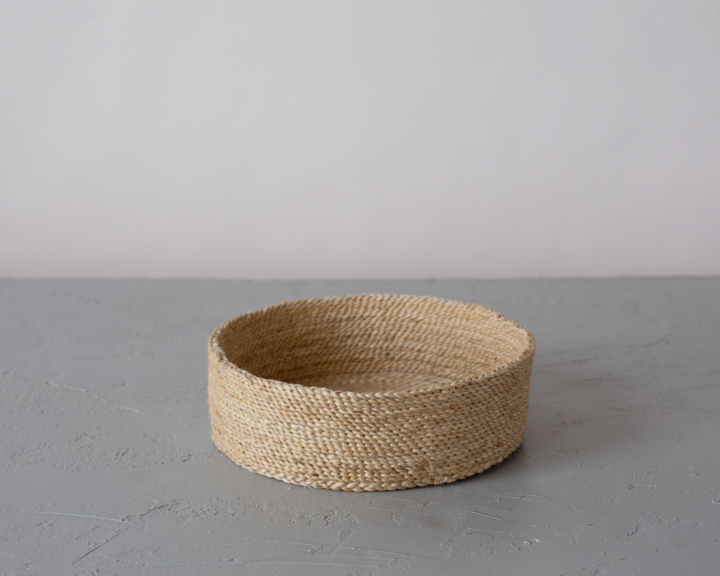 Round Tabletop Basket, jute - natural