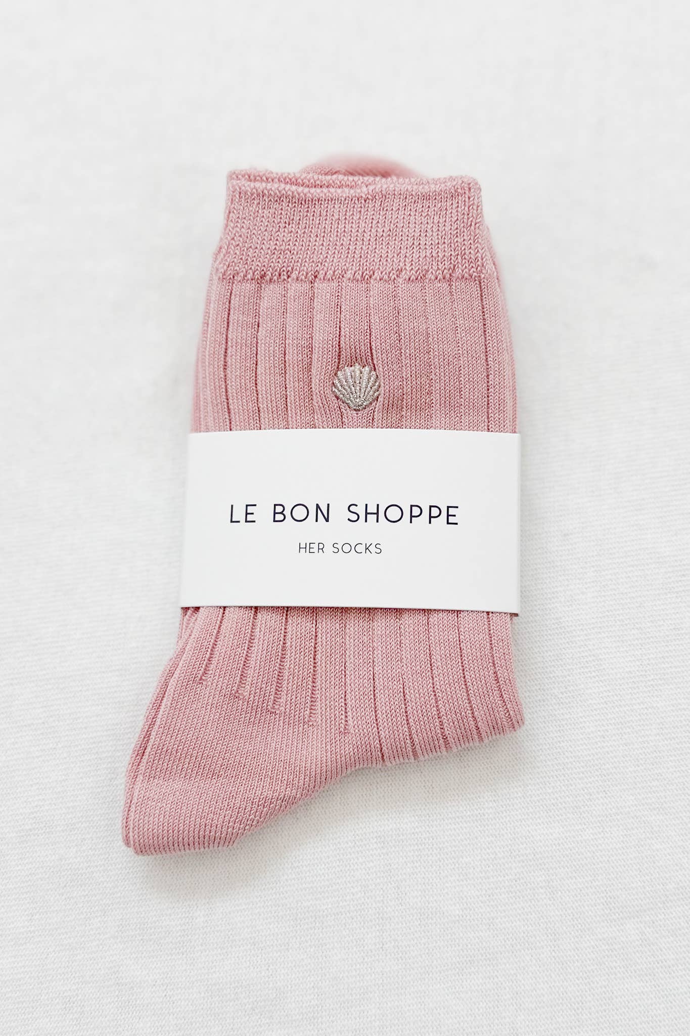 Embroidered Her Socks - Mercerized Combed Cotton Rib