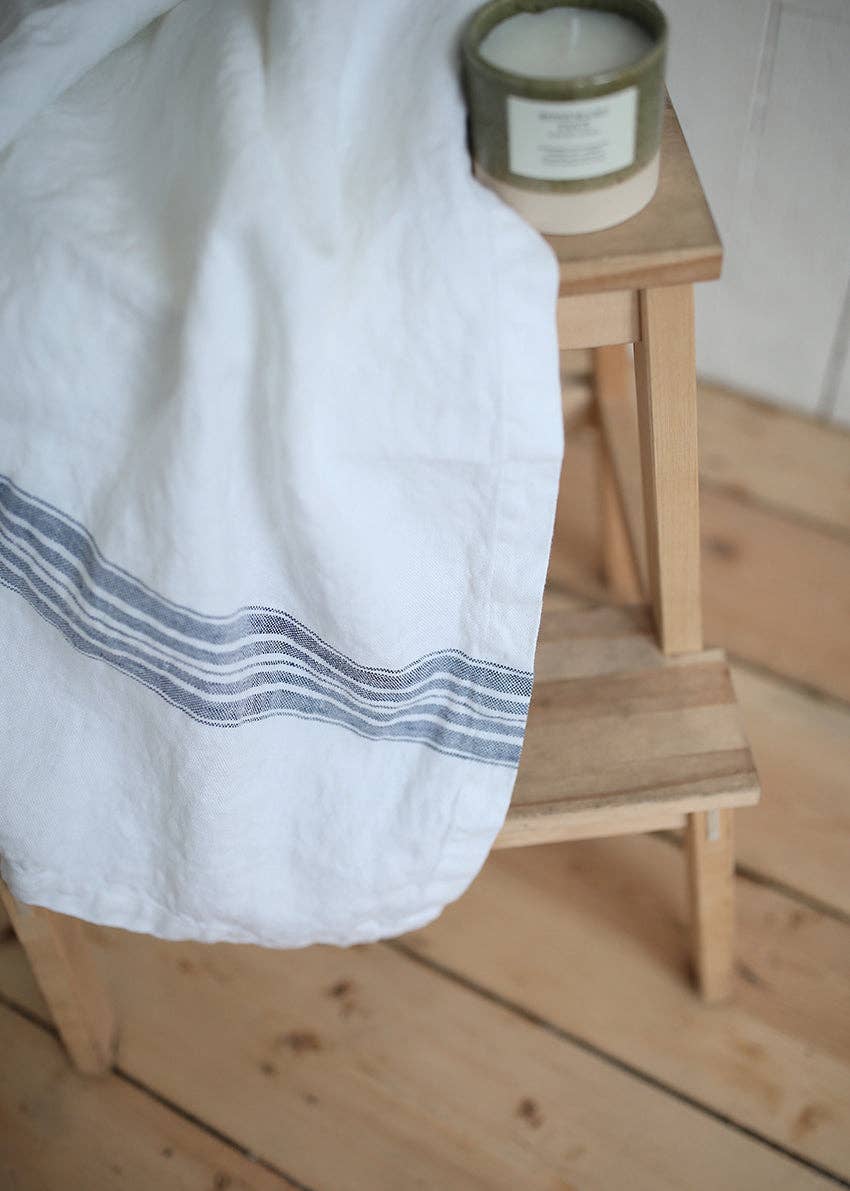 Maison Linen Tea Towel - Beige stripe