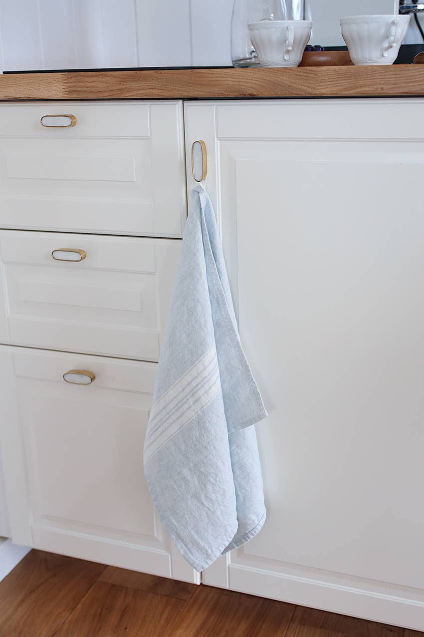 Maison Linen Tea Towel - Beige stripe