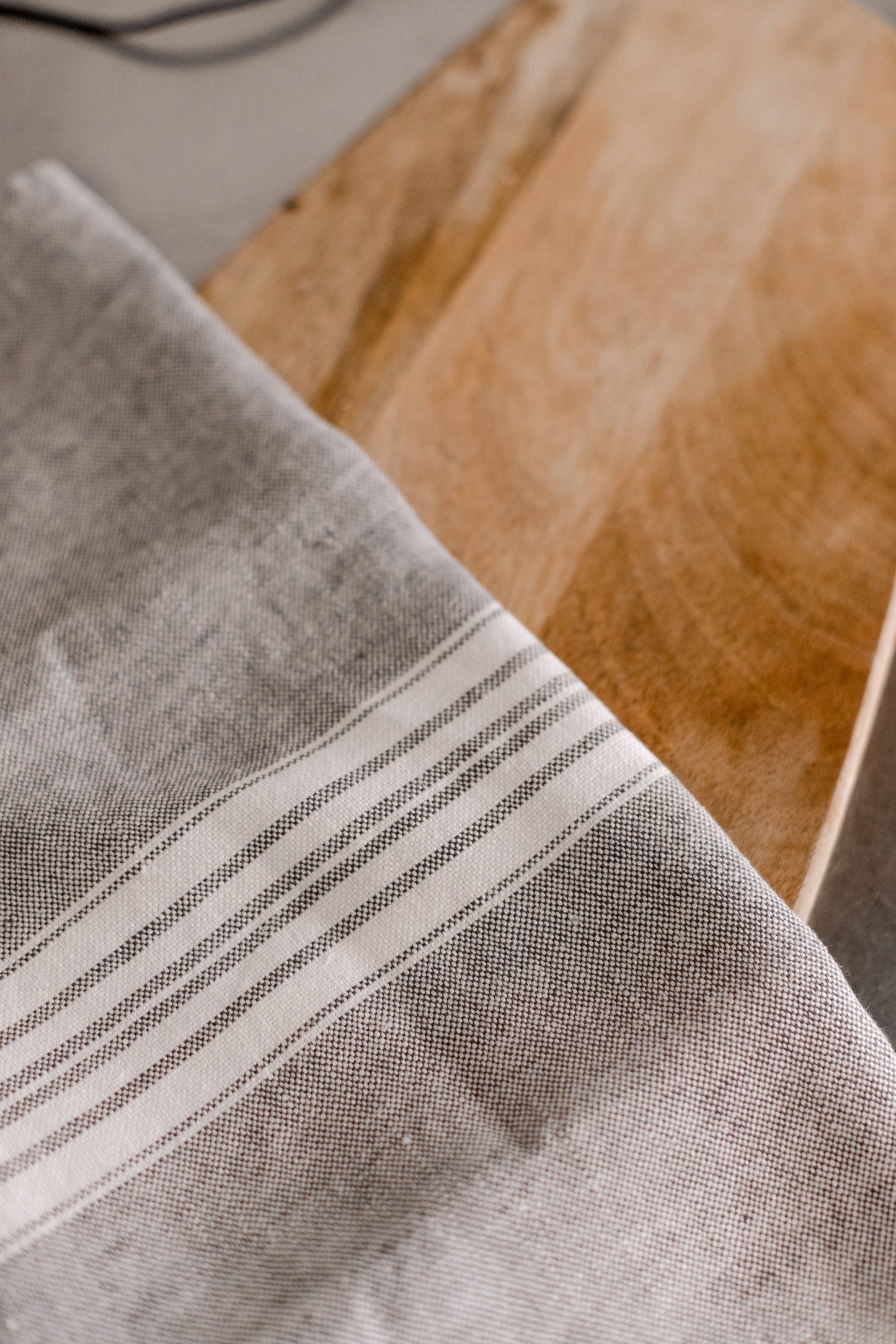Maison Linen Tea Towel - Beige stripe