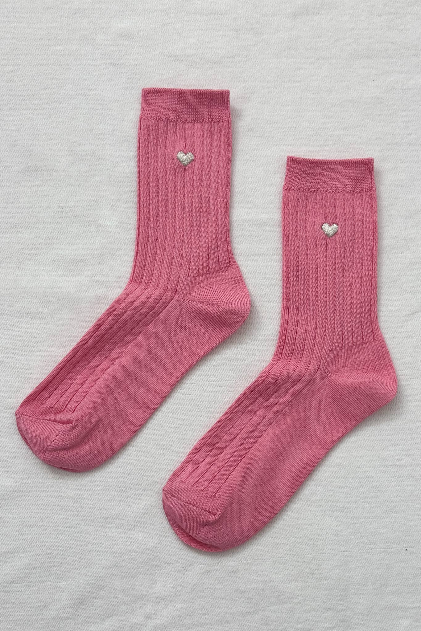 Embroidered Her Socks - Mercerized Combed Cotton Rib