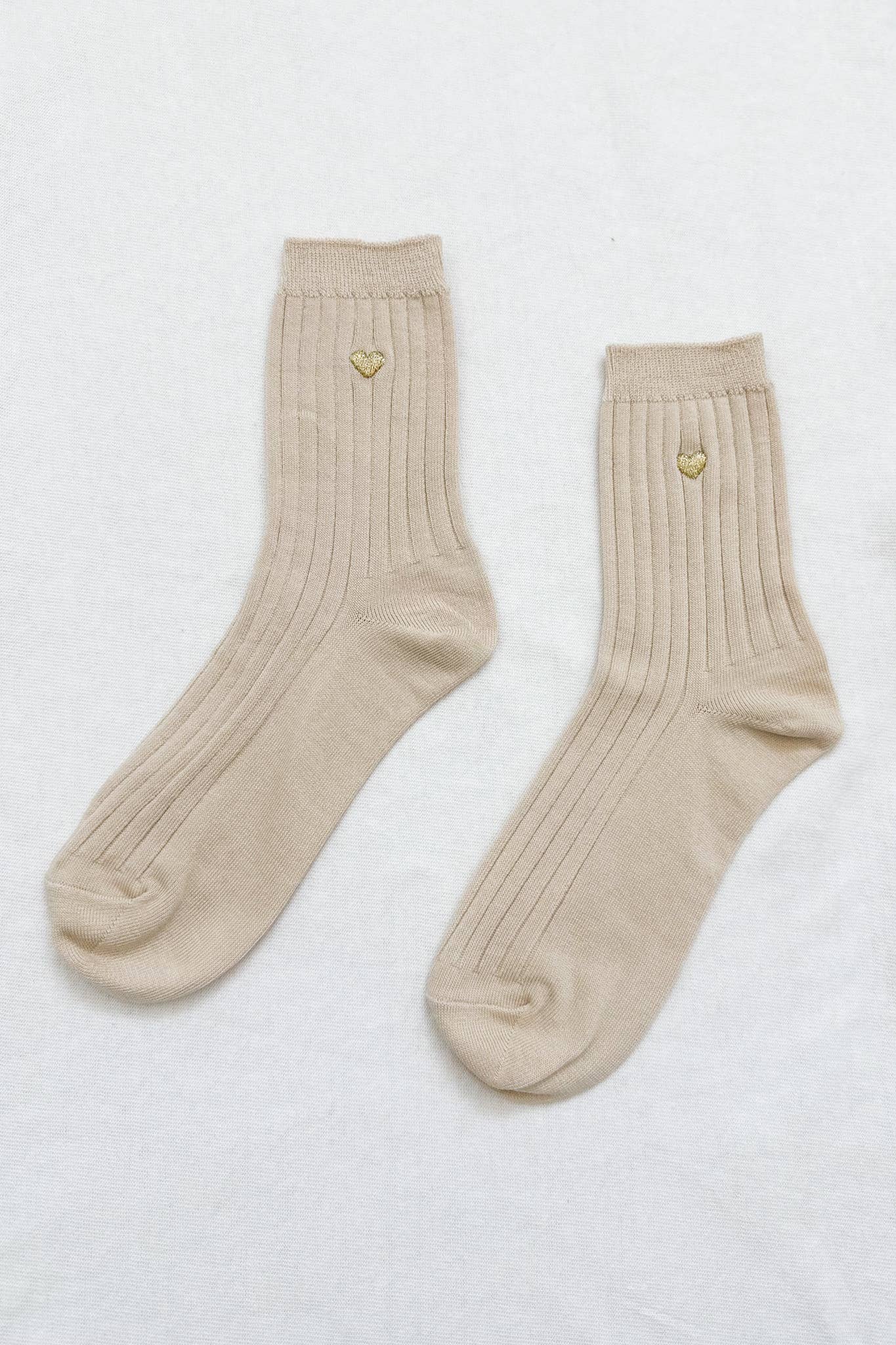 Embroidered Her Socks - Mercerized Combed Cotton Rib
