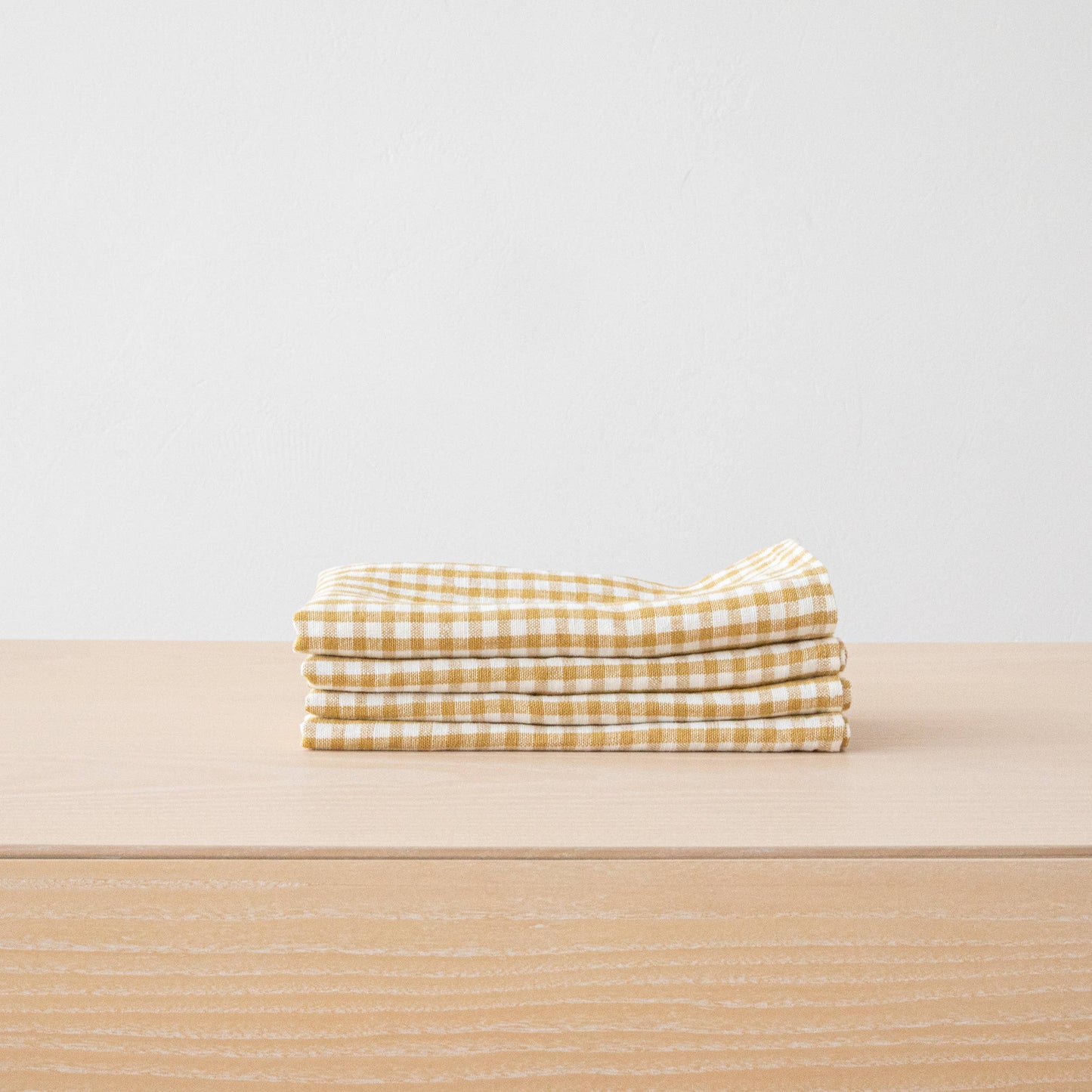 Gingham Check Linen Napkin - Farmhouse Style
