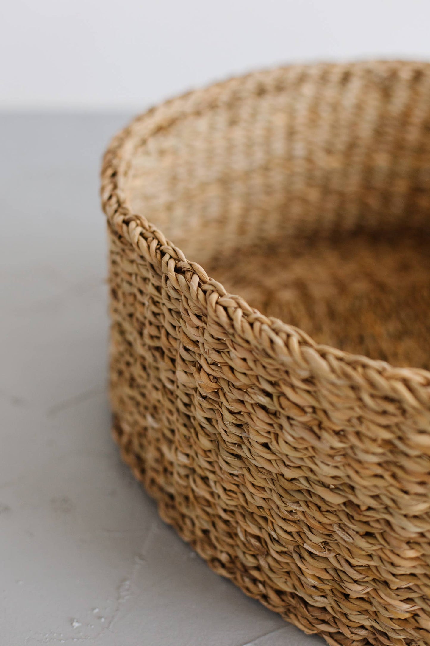 Round Woven Bowl, harvest