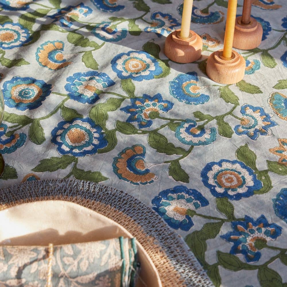 Tablecloth - Guapao blue green