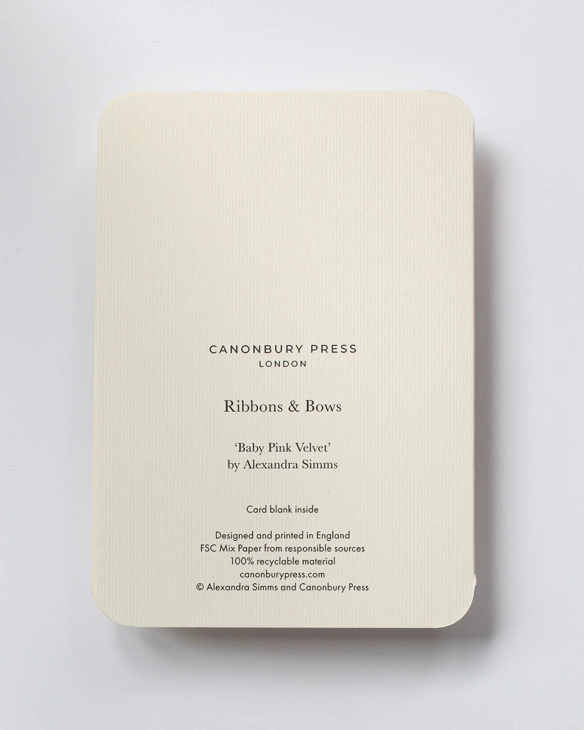 Velvet Bow Greeting Card