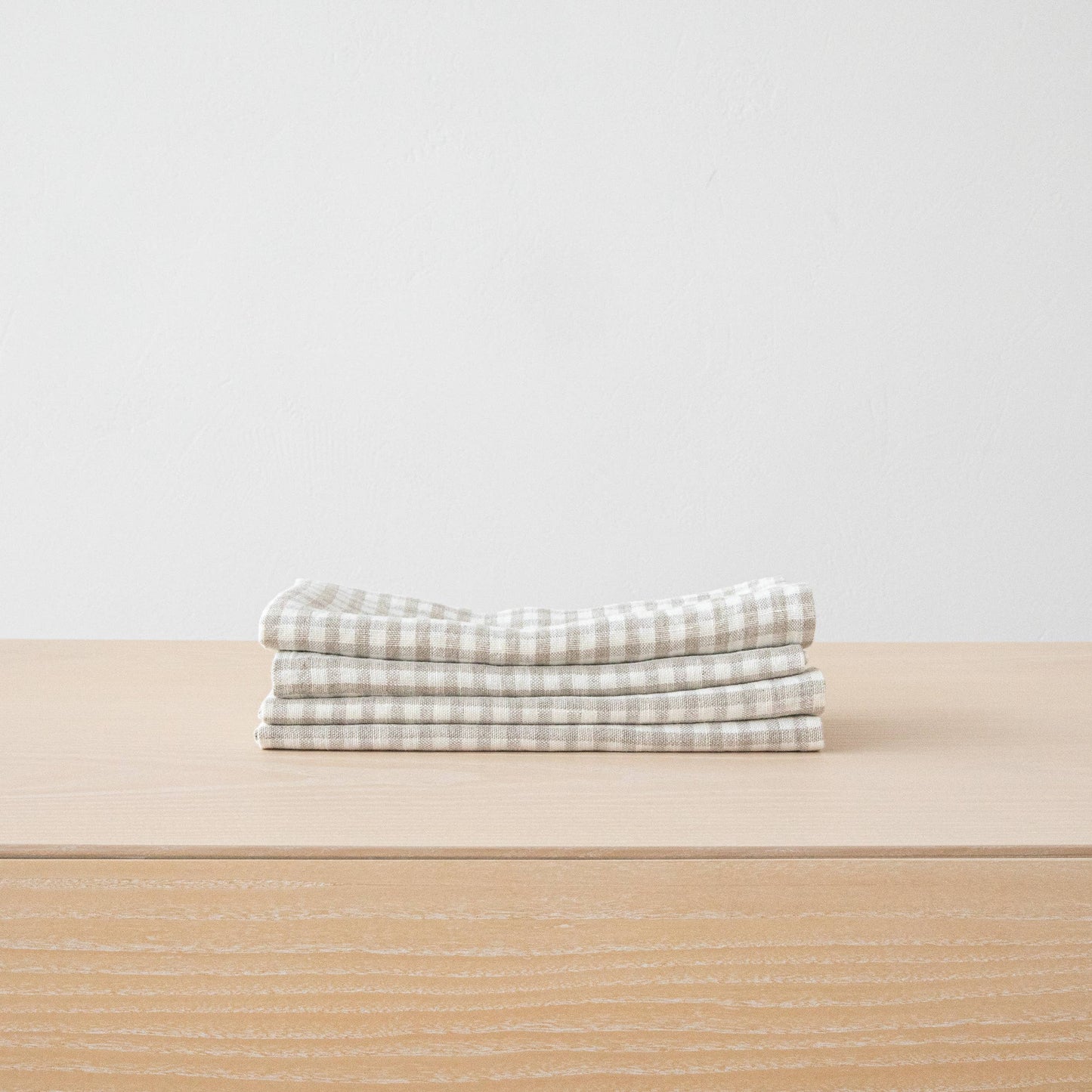 Gingham Check Linen Napkin - Farmhouse Style