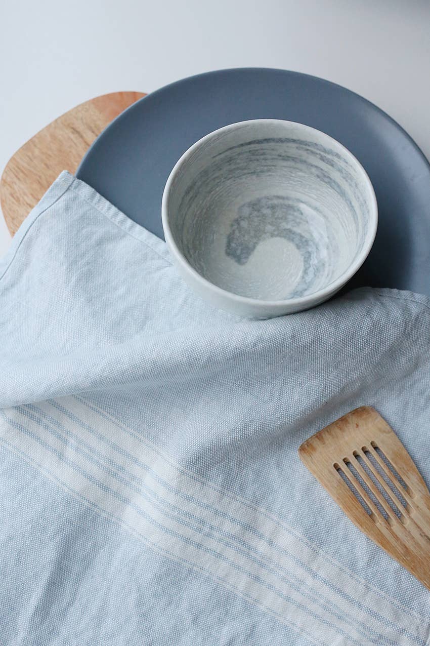 Maison Linen Tea Towel - Beige stripe