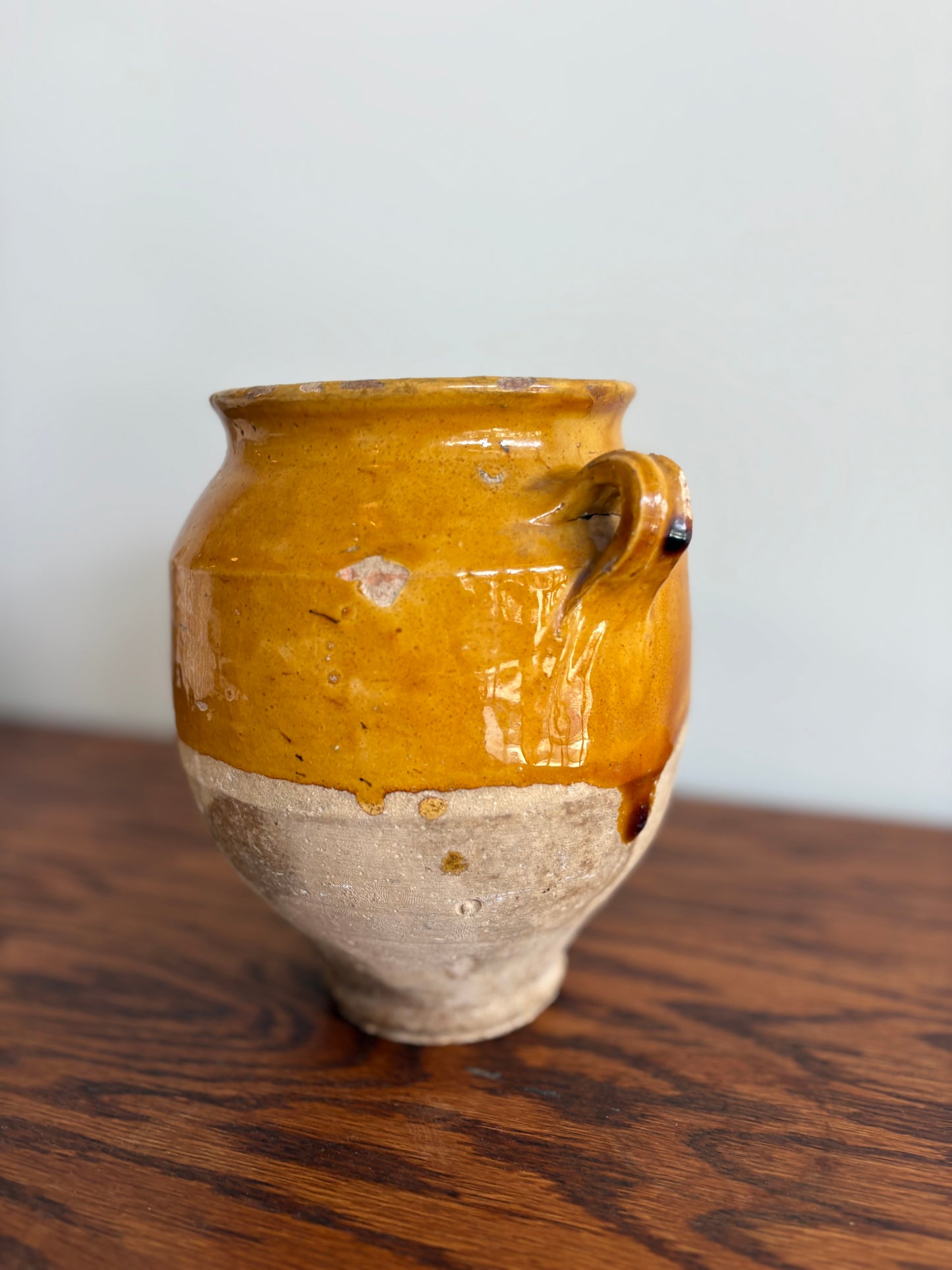 Antique Honey Glazed French Confit Pot