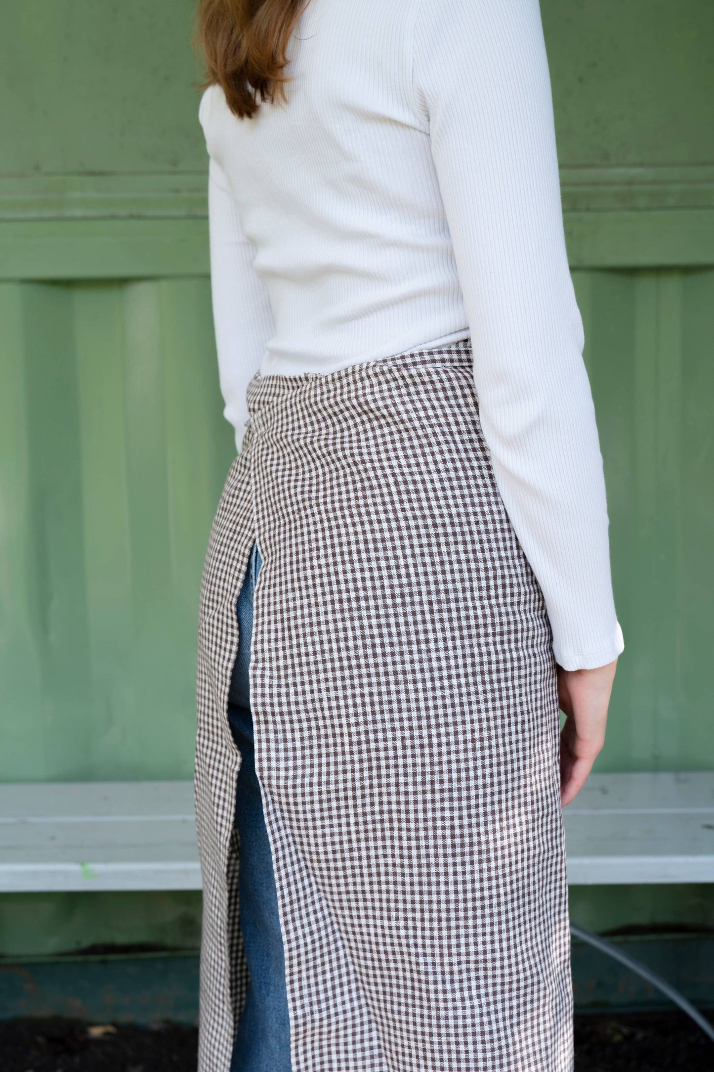 Linen Full Apron - Gingham