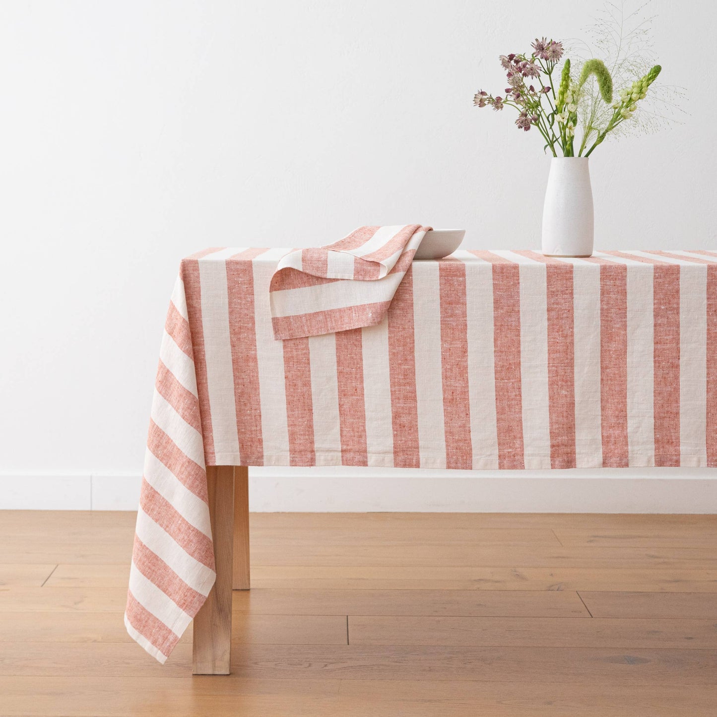 Linen Napkin - Brick White Philippe
