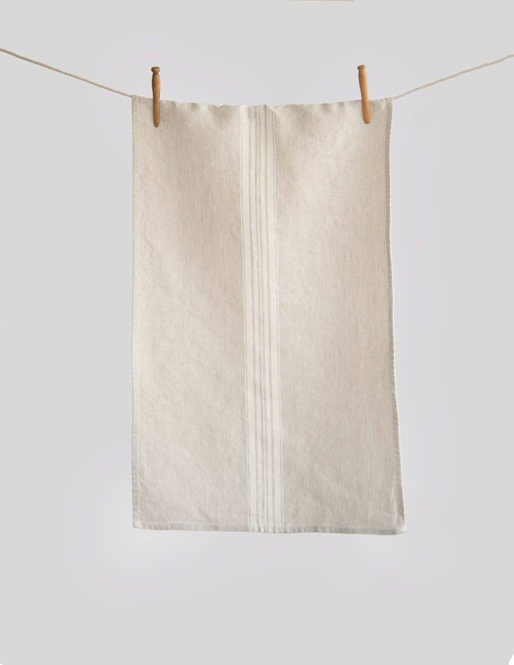 Maison Linen Tea Towel - Beige stripe