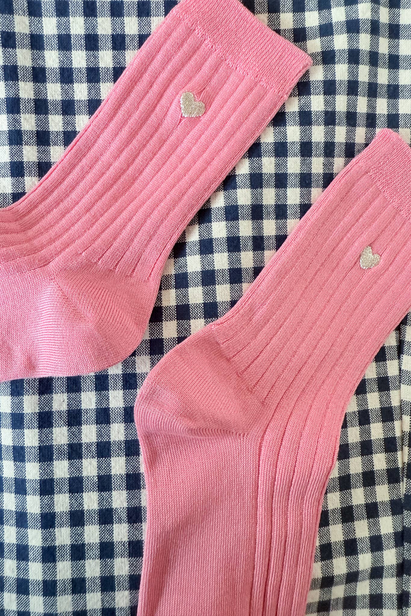 Embroidered Her Socks - Mercerized Combed Cotton Rib