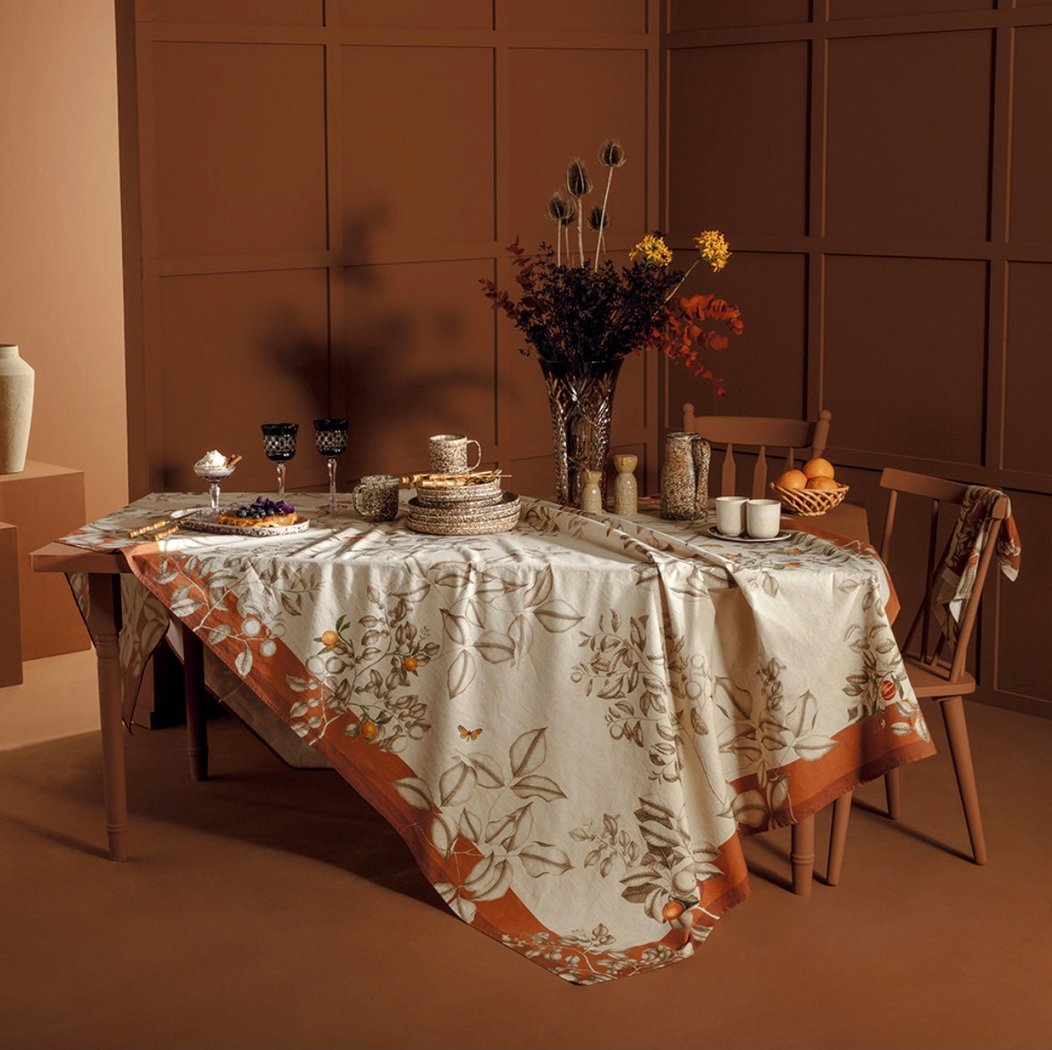 Tablecloth - Mandarines Rouille
