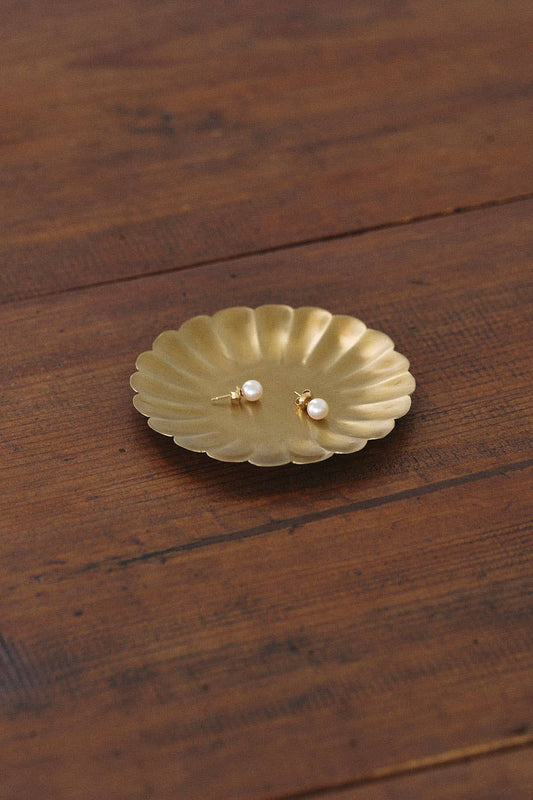Small Brass Petal Tray