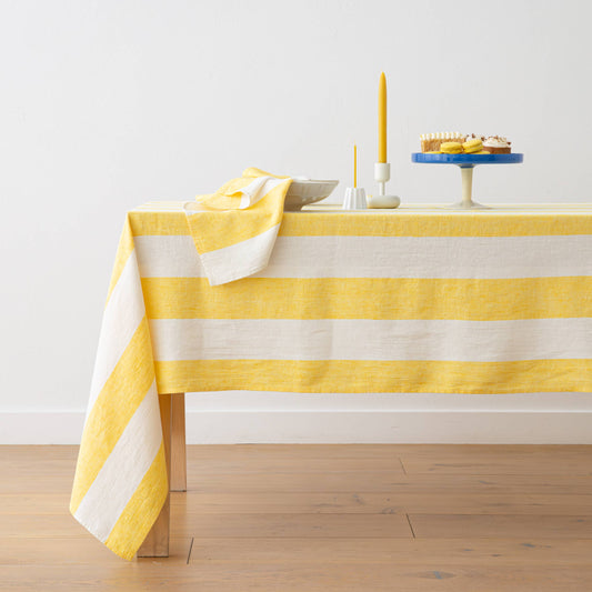 Linen Tablecloth Yellow Napa