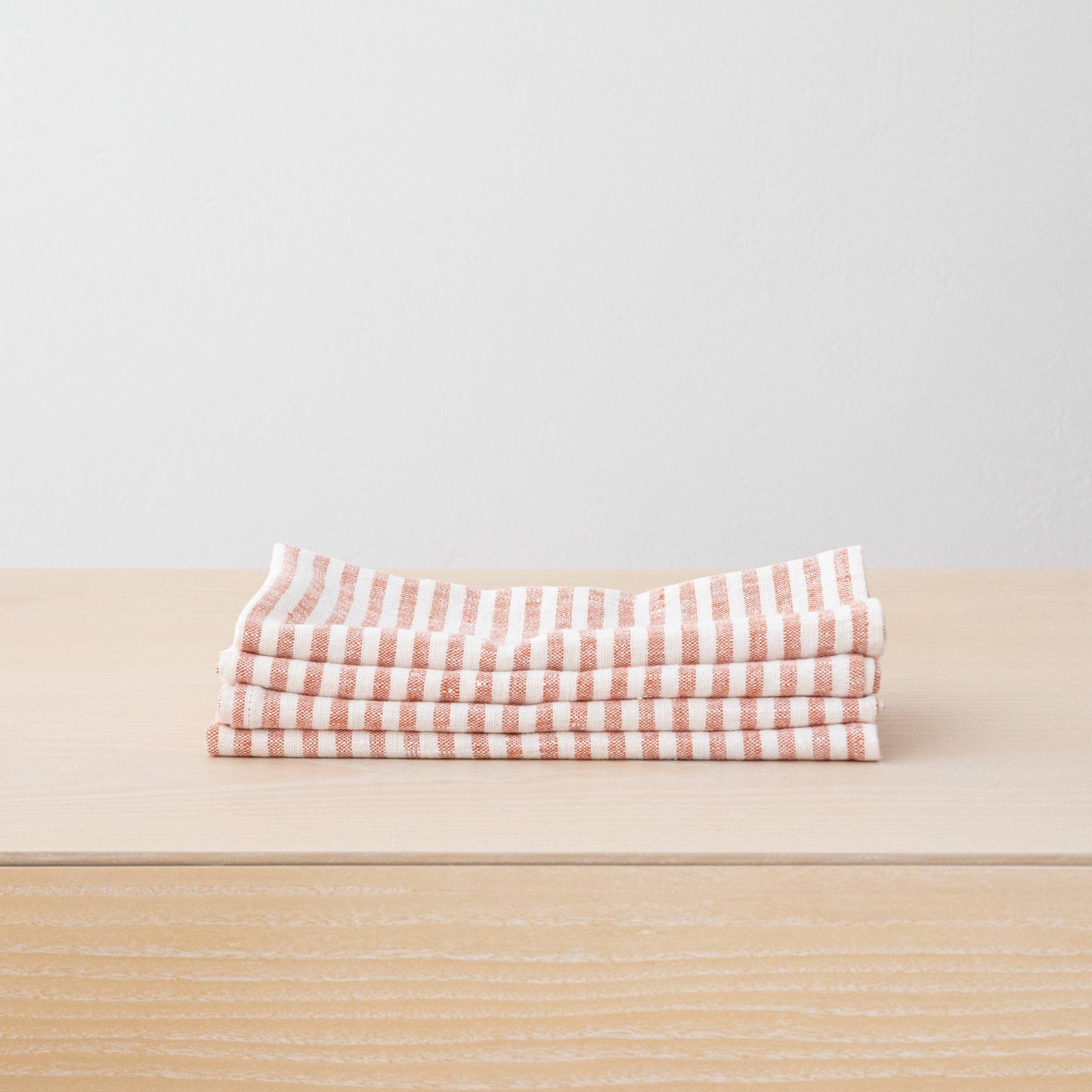 Linen Napkin - Brick/White Brittany