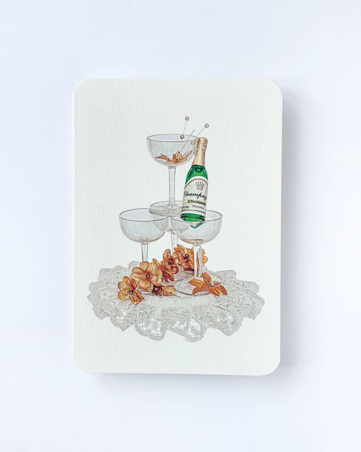 Wedding Cake Topper Champagne - Greeting Card
