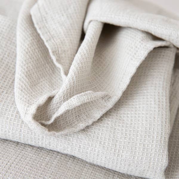 Washed Waffle Linen Hand Towels