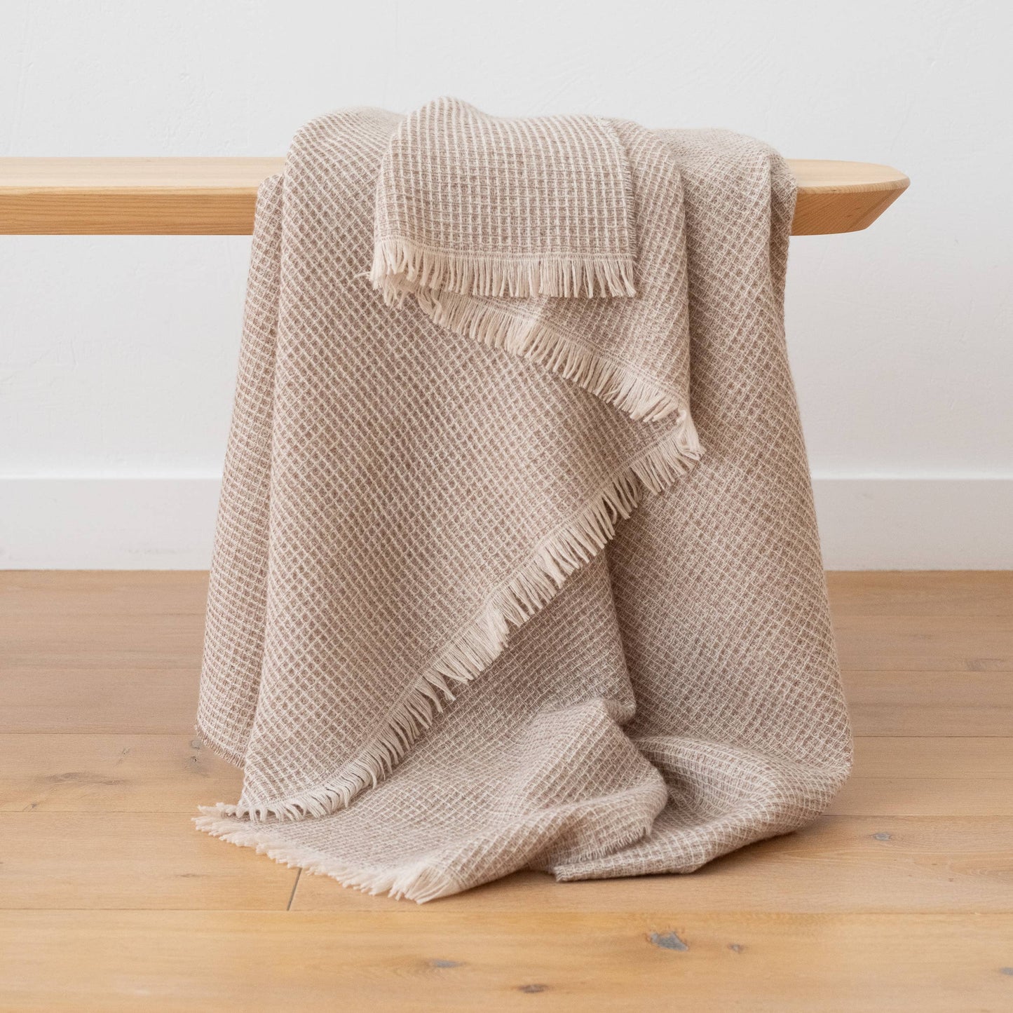 Merino Wool Throw - Beige