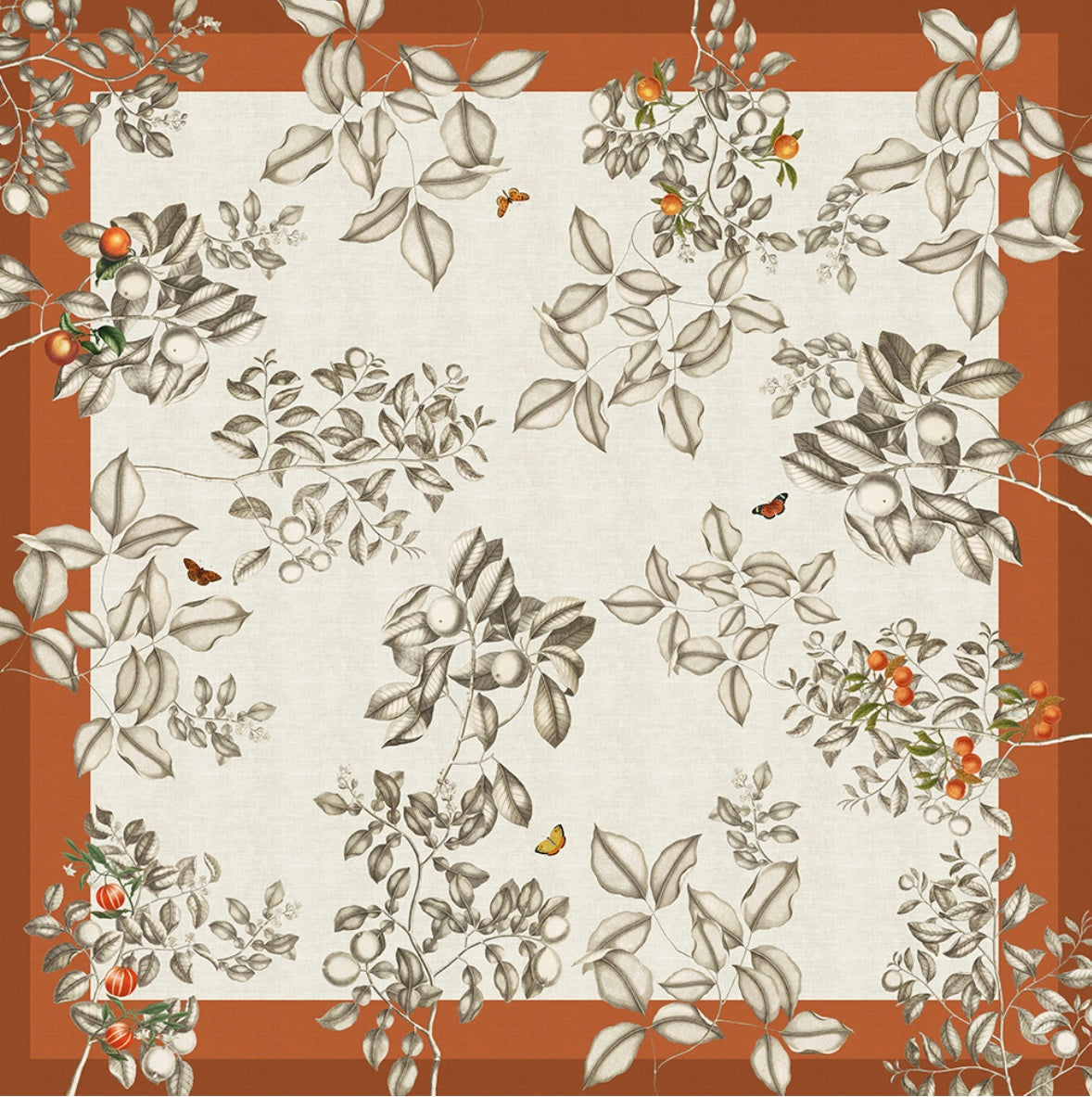 Tablecloth - Mandarines Rouille