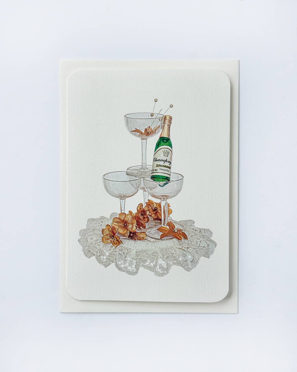 Wedding Cake Topper Champagne - Greeting Card