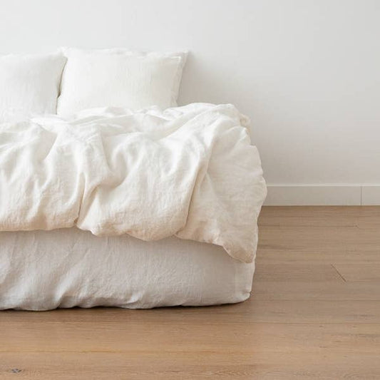 Stone washed linen duvet cover