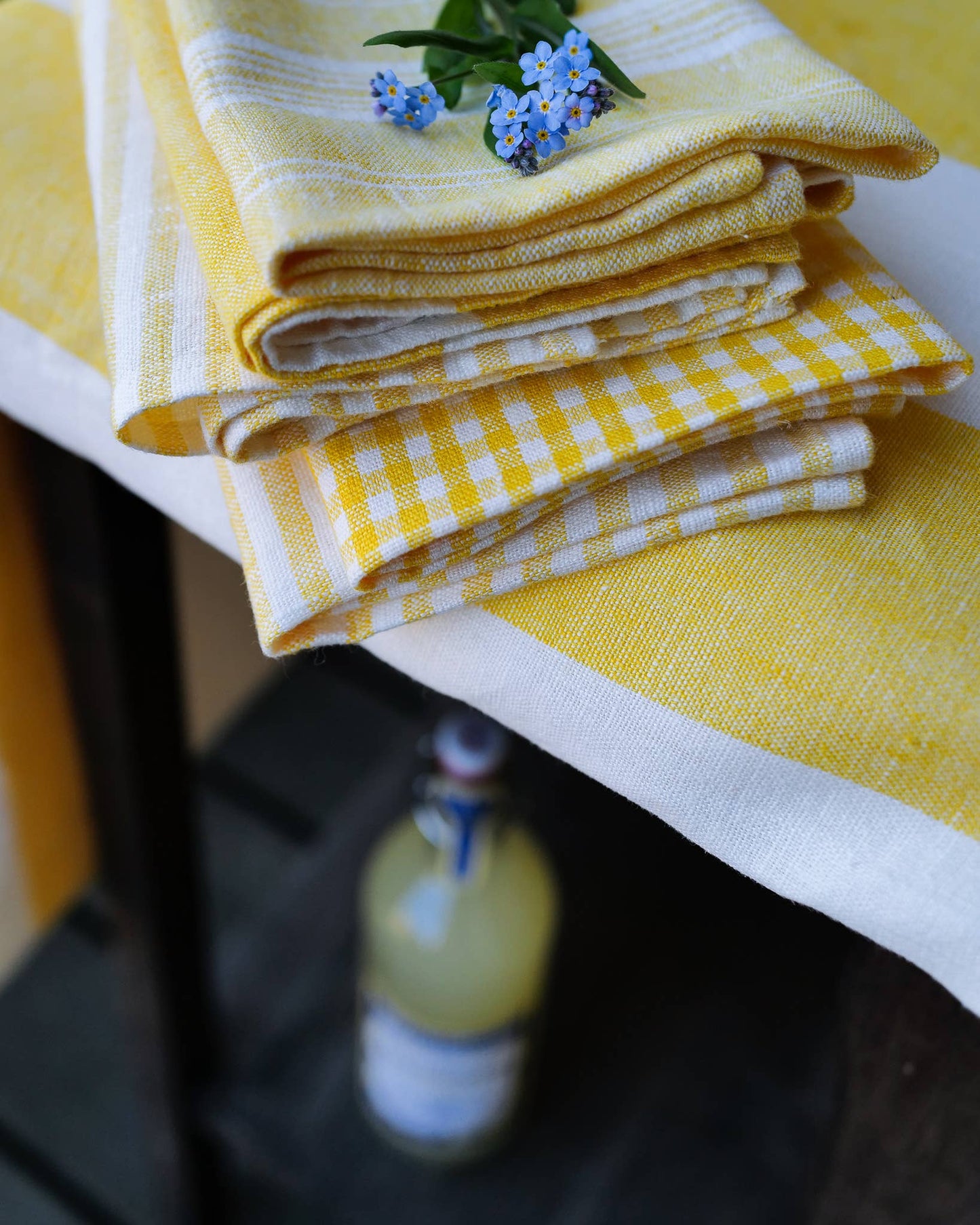 Linen Tablecloth Yellow Napa