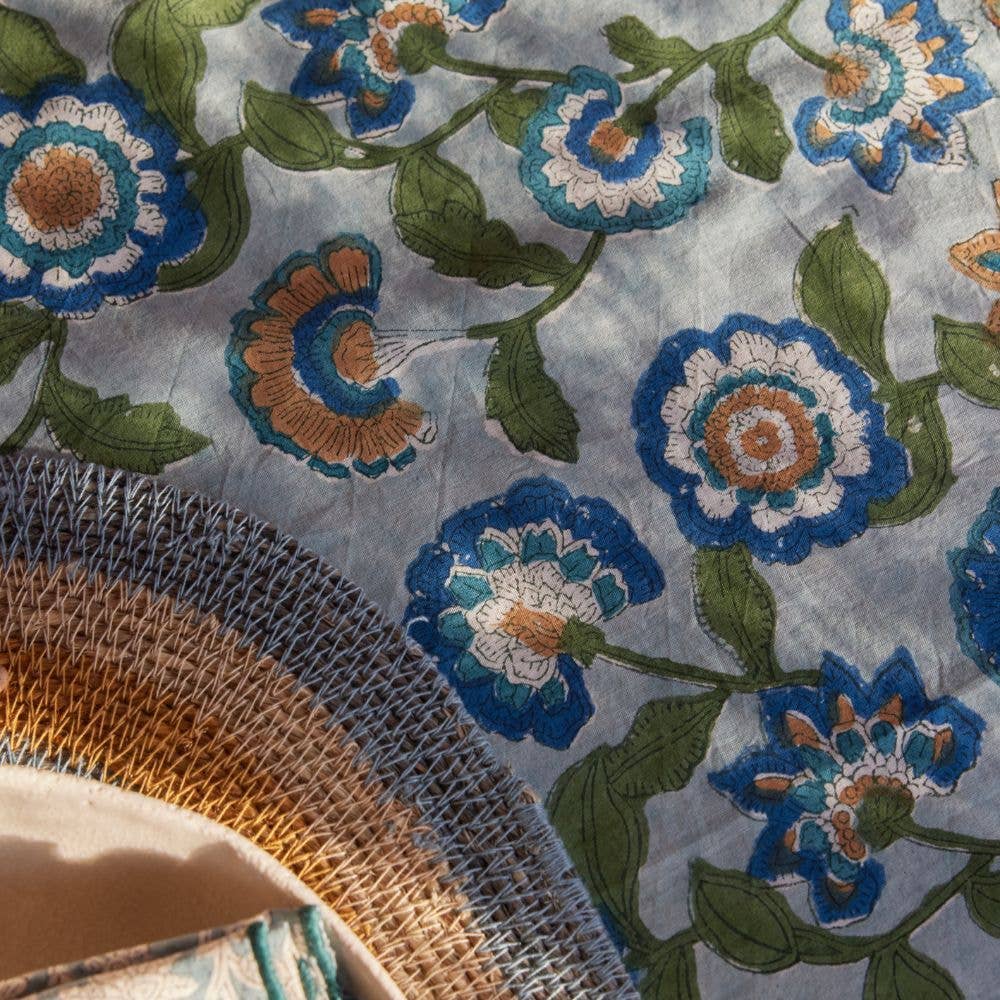 Tablecloth - Guapao blue green