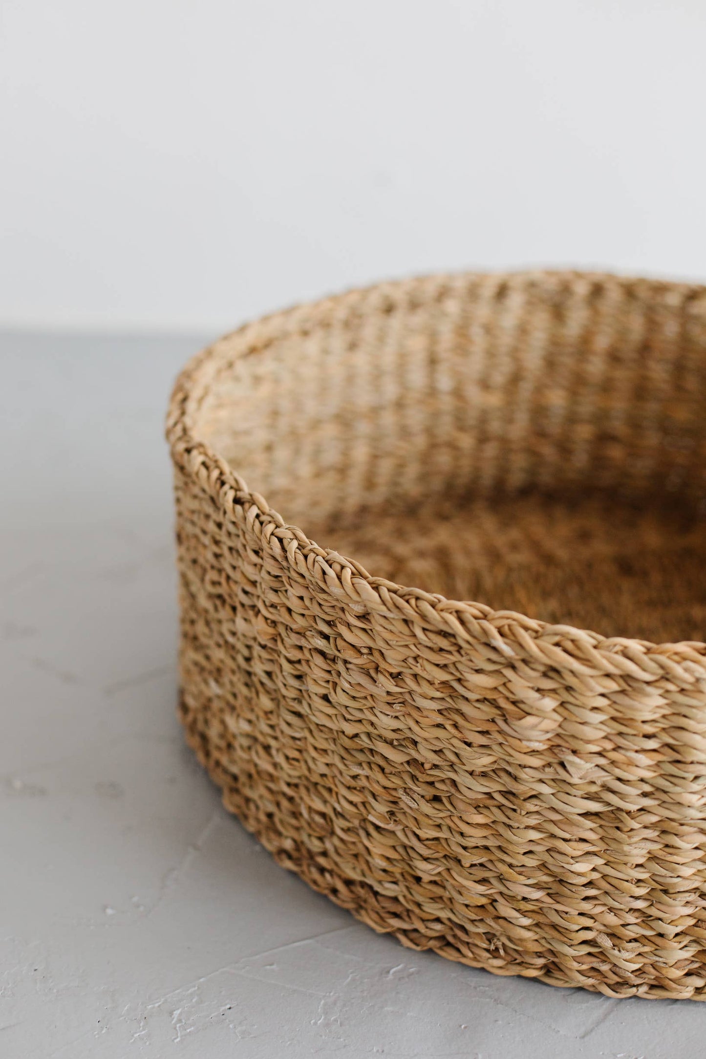 Round Woven Bowl, harvest