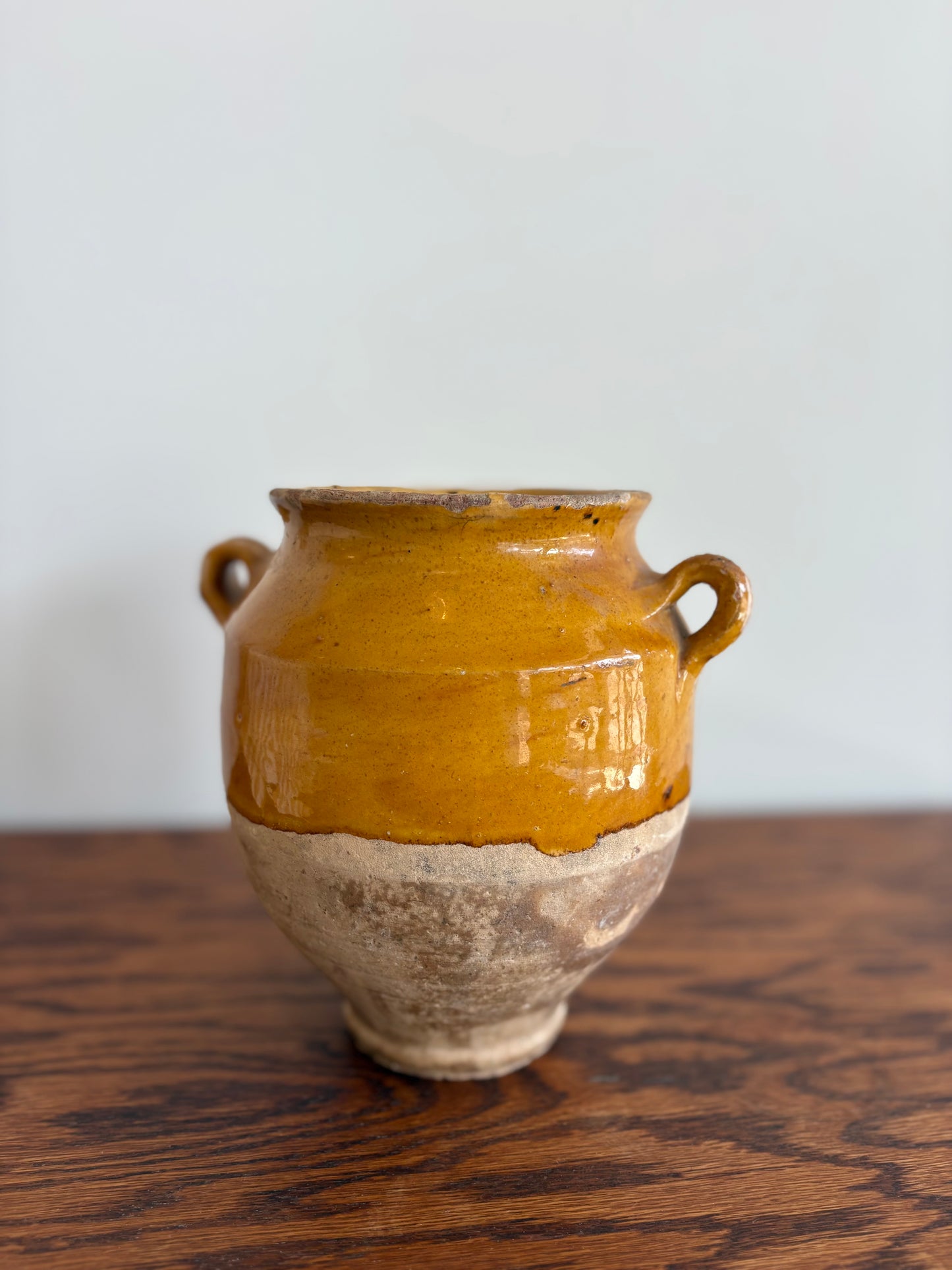 Antique Honey Glazed French Confit Pot