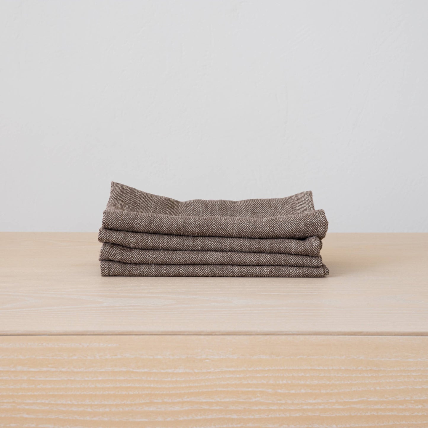 Linen Napkin Choco Chevron