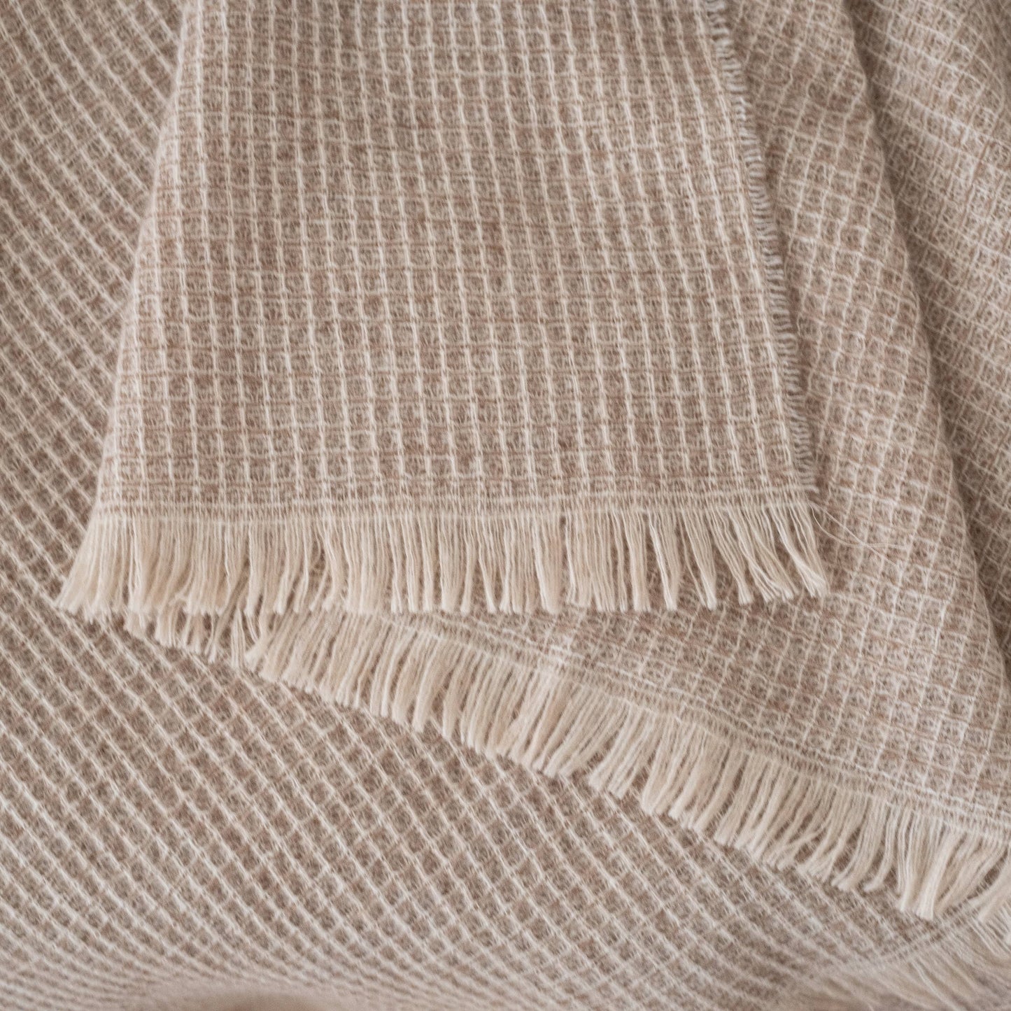Merino Wool Throw - Beige