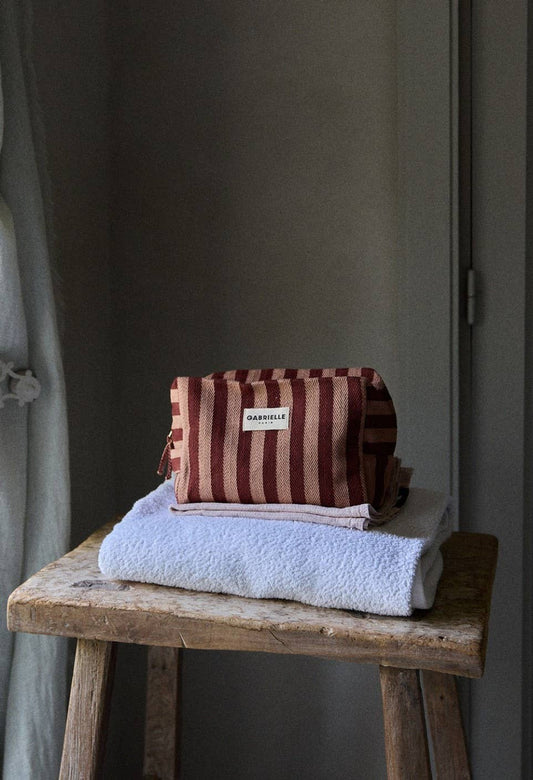 Garance Stripes Cotton Toiletry Bag
