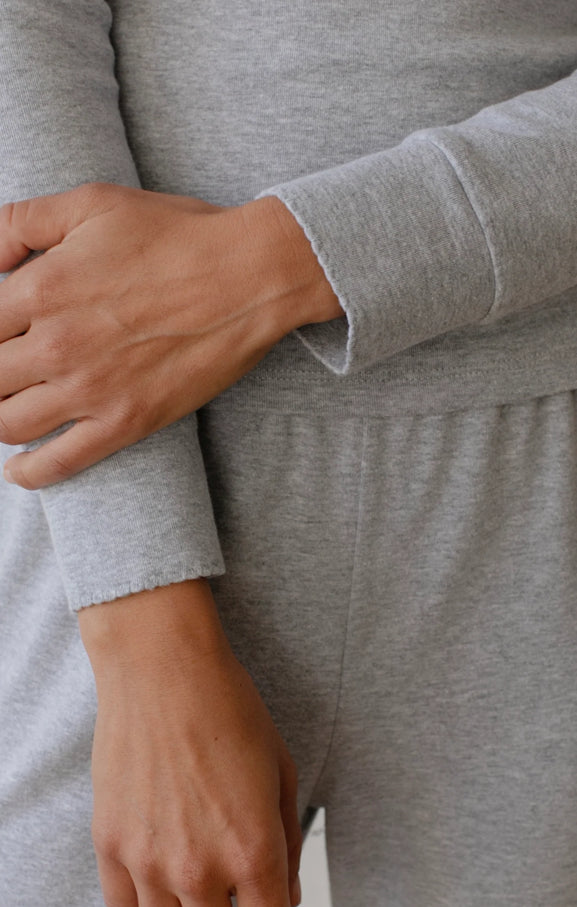 Baby Rib Scallop Long Sleeve Tee