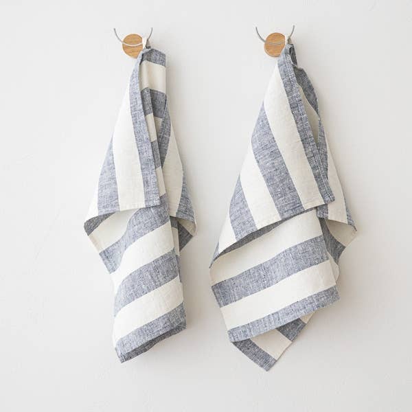 Linen Hand/Kitchen Towels - Indigo Philippe