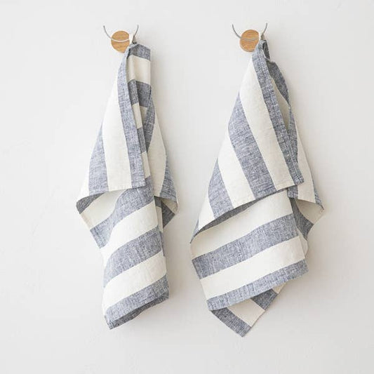Linen Hand/Kitchen Towels - Indigo Philippe