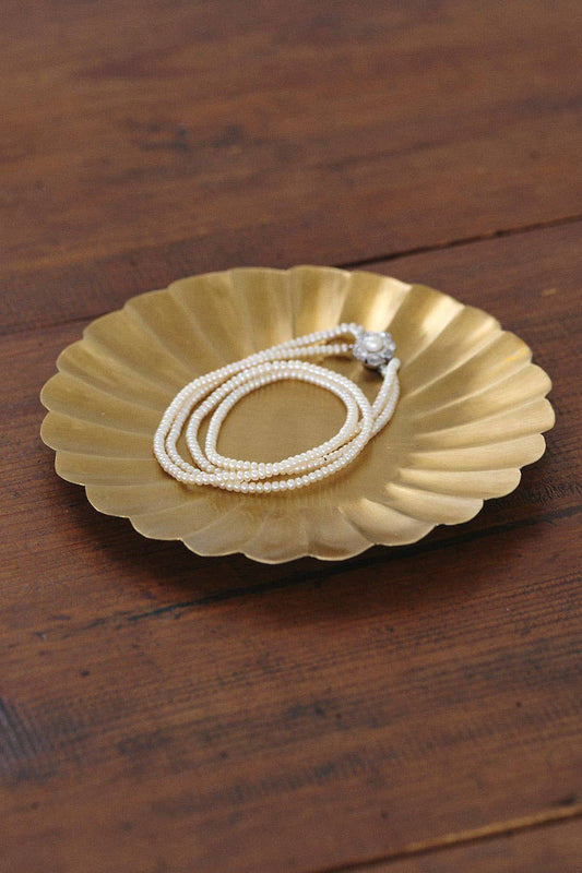 Medium Brass Petal Tray