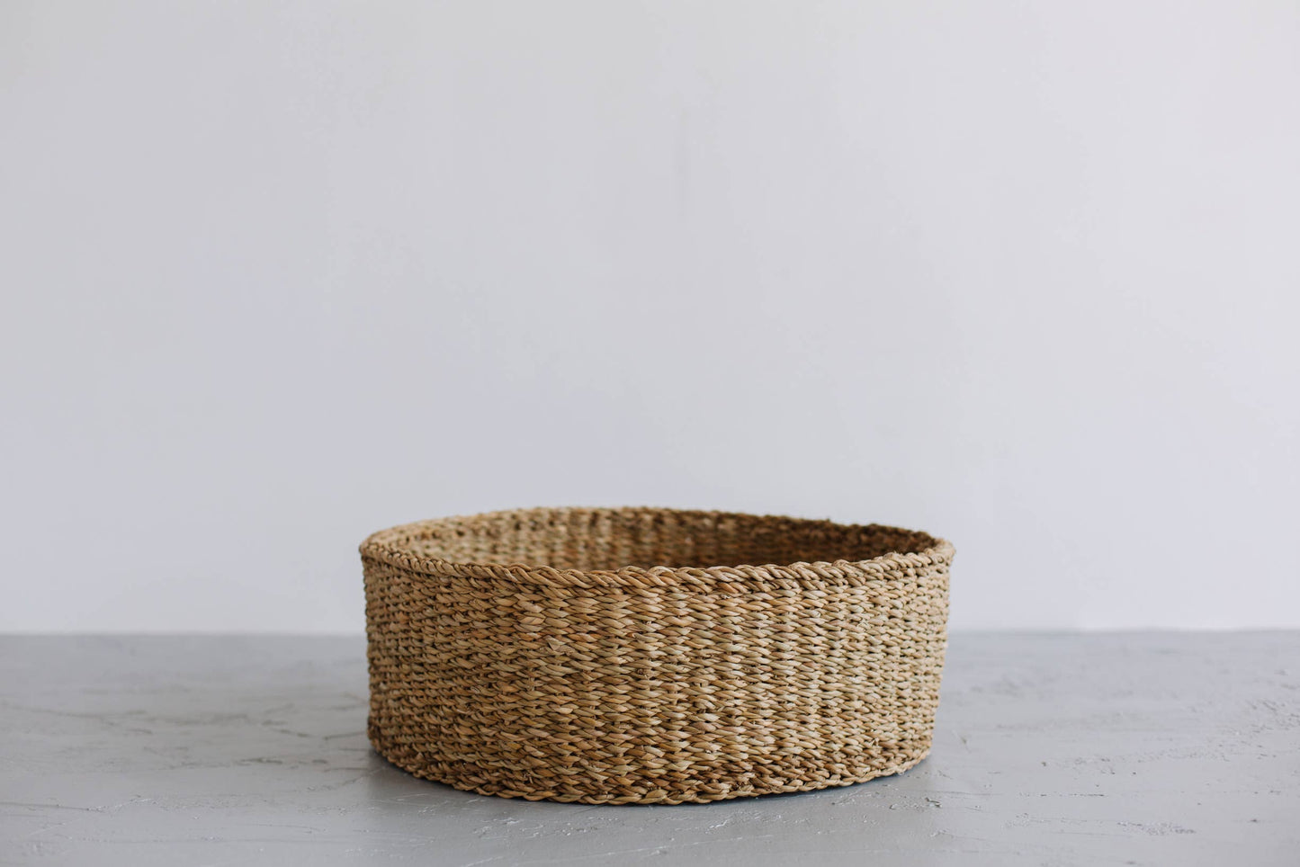 Round Woven Bowl, harvest