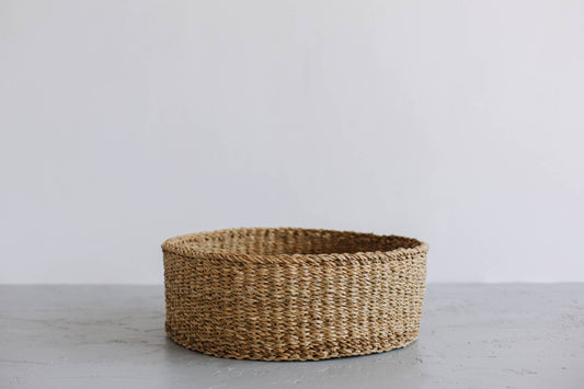 Round Woven Bowl, harvest