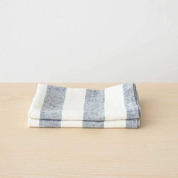 Linen Hand/Kitchen Towels - Indigo Philippe