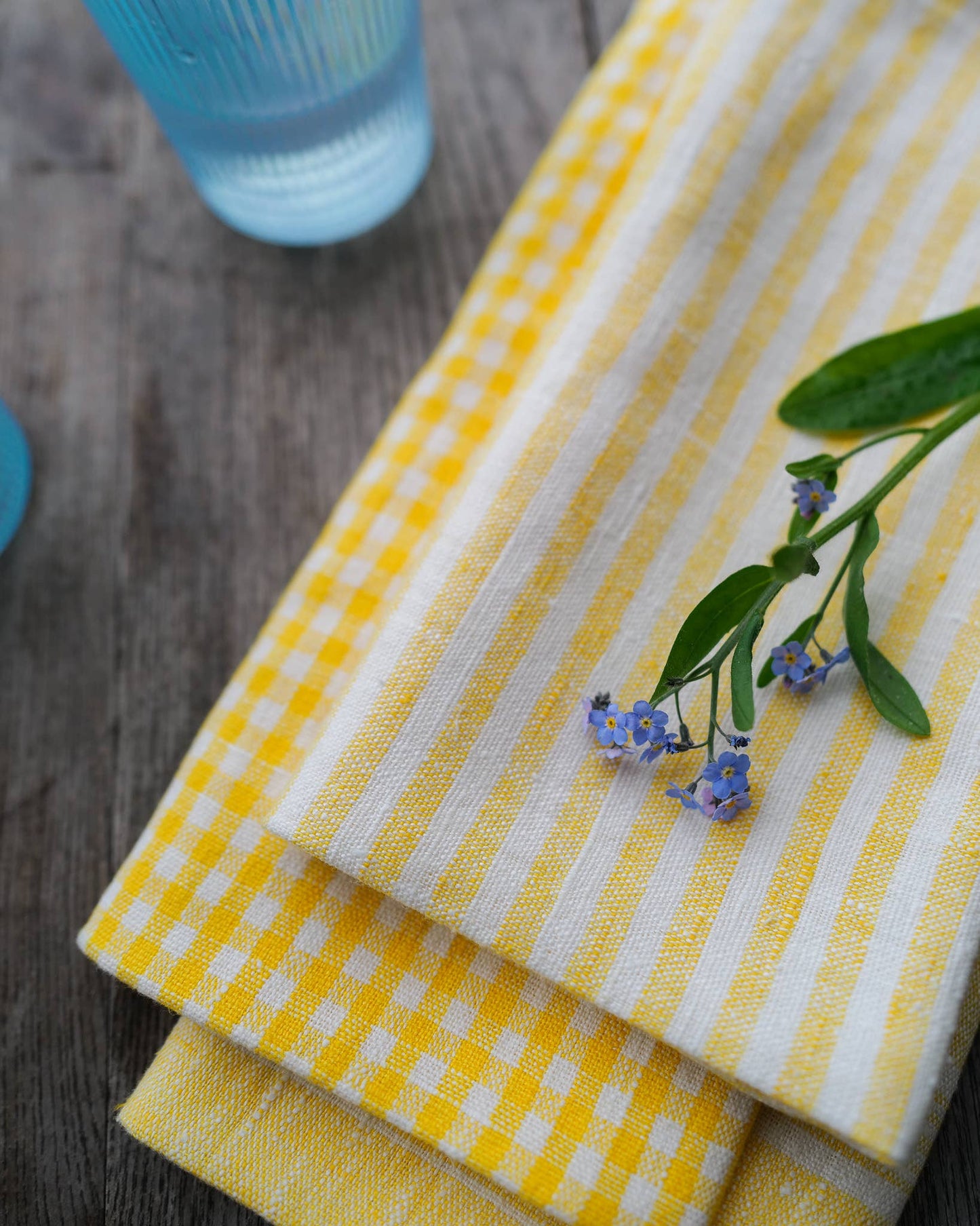 Linen Napkin Yellow Brittany - set of 4
