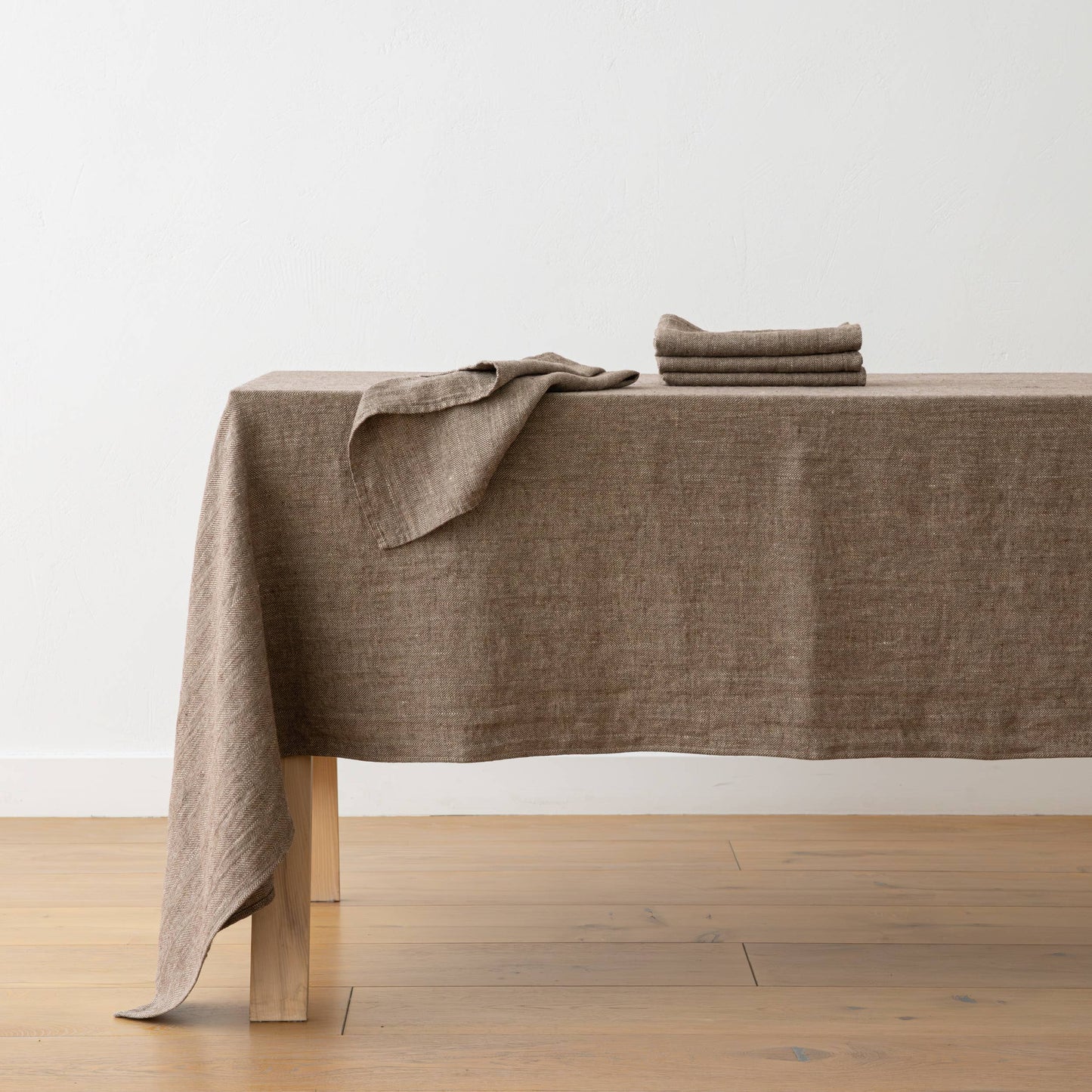 Linen Napkin Choco Chevron