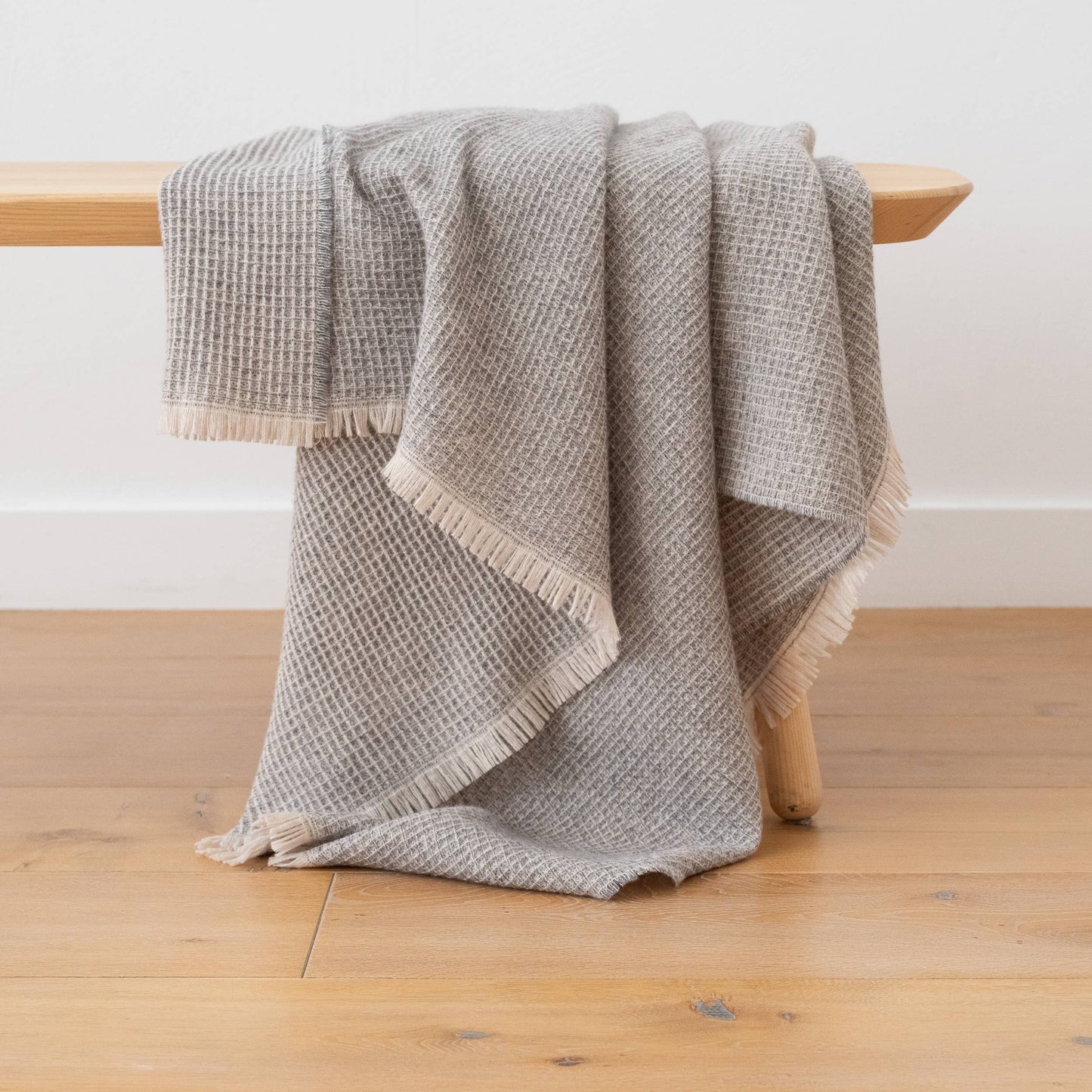 Merino Wool Throw - Grey Lily