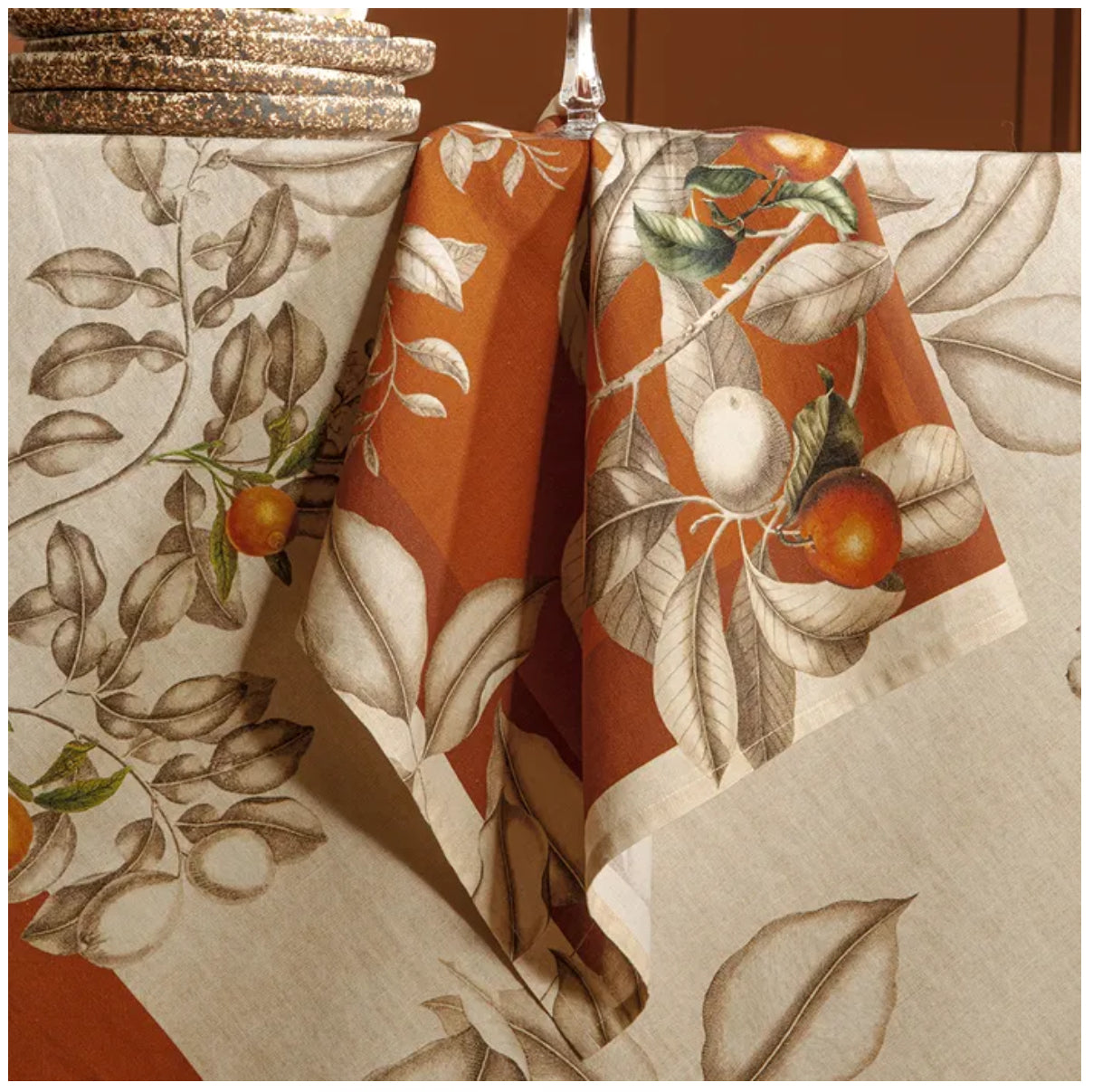 Napkins - Mandarines Rouille (set of 4)