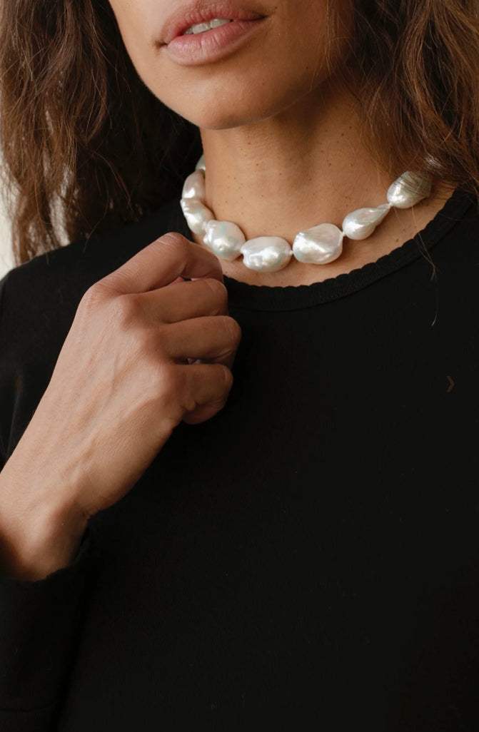 Baby Rib Scallop Long Sleeve Tee