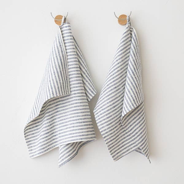 Linen Hand/Kitchen Towel - Indigo Brittany