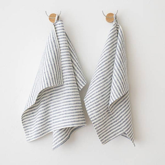 Linen Hand/Kitchen Towel - Indigo Brittany