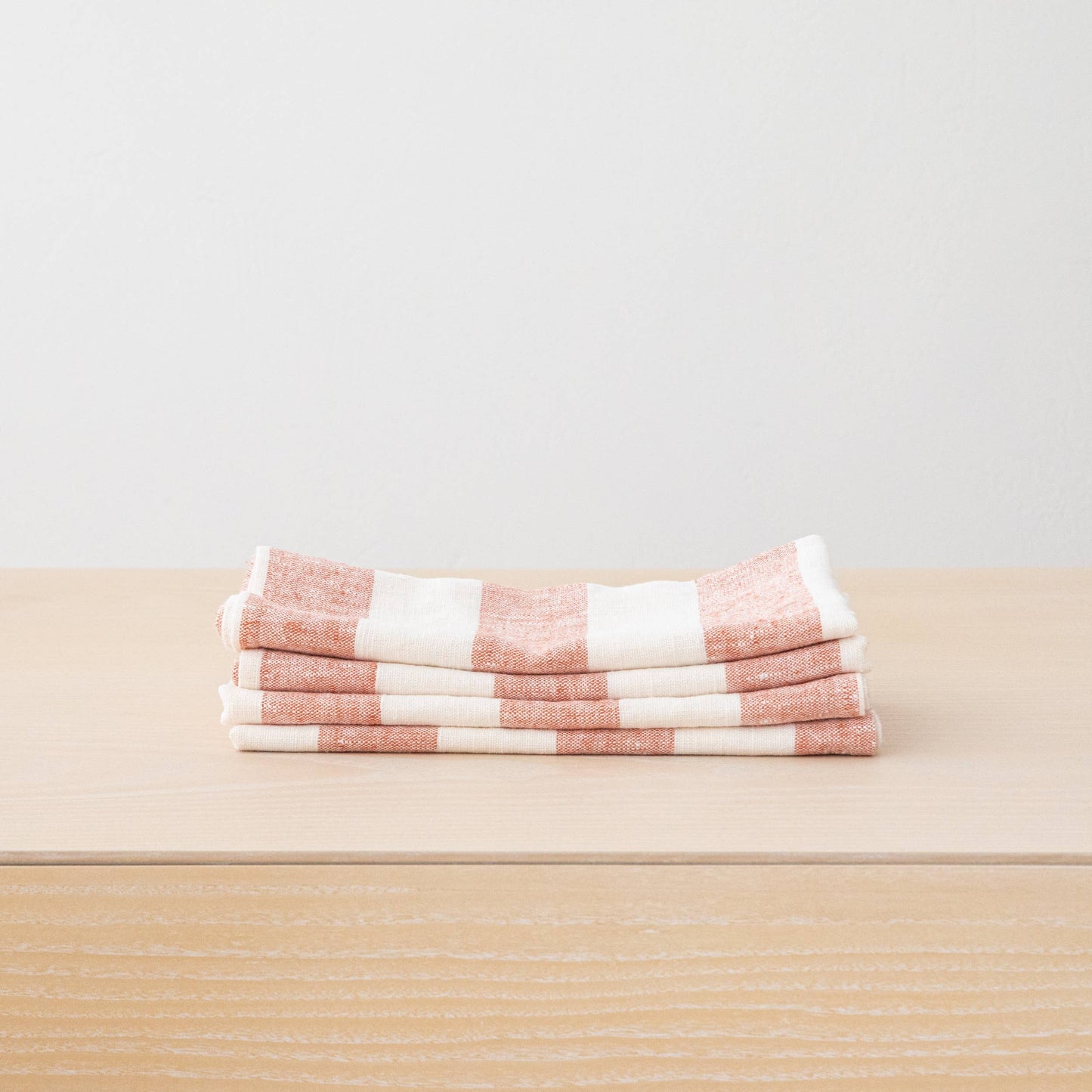 Linen Napkin - Brick White Philippe